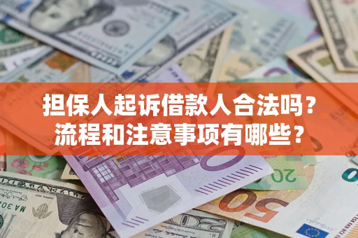 北京担保人起诉借款人合法吗？流程和注意事项有哪些？
