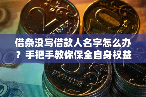 北京借条没写借款人名字怎么办？手把手教你保全自身权益
