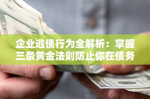 北京企业逃债行为全解析：掌握三条黄金法则防止你在债务乱局中“踩雷”