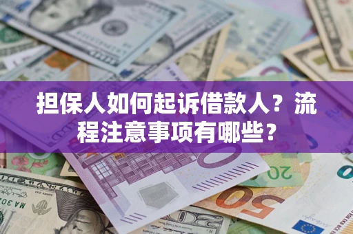 北京担保人如何起诉借款人？流程注意事项有哪些？